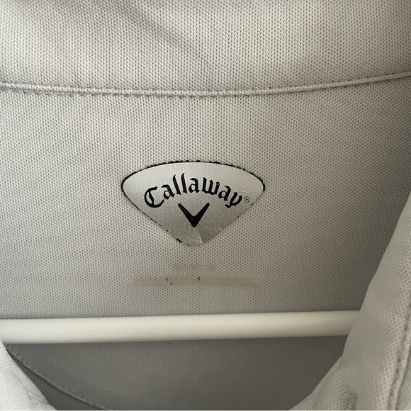 Callaway Short Sleeve Polo Golf Tee Shirt | Light Grey - Picture 4 of 6